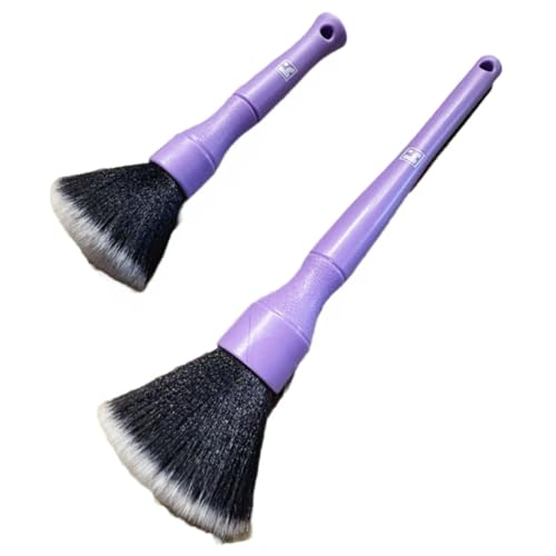 Thor Soft Detail Brush Set (Purple) – Precision Automotive Cleaning Brushes for Emblems, Interior Panels, Vents, Trim, Soft Bristle Detailing Tools, Professional 2-Piece Set - color: Purple