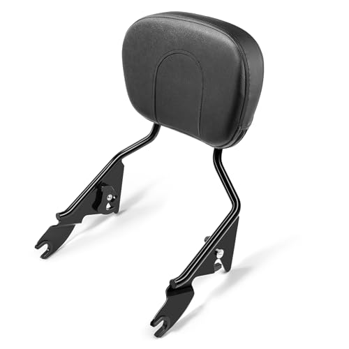PBYMT Detachable Passenger Backrest, Quick Release 2-up Sissy Bar Fit for Harley Davidson Touring Street Glide Road Glide Road King Electra Glide 2009-2024, Gloss Black - color: Black