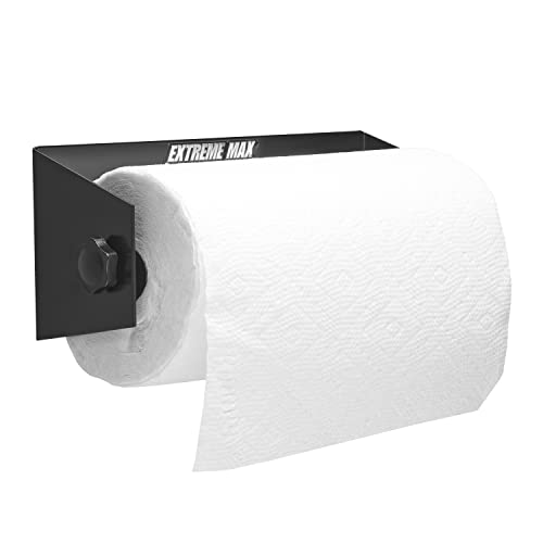 Extreme Max 5001.6131 Aluminum Wall-Mount Paper Towel Holder for Enclosed Trailer, Shop, Garage, Storage - Black