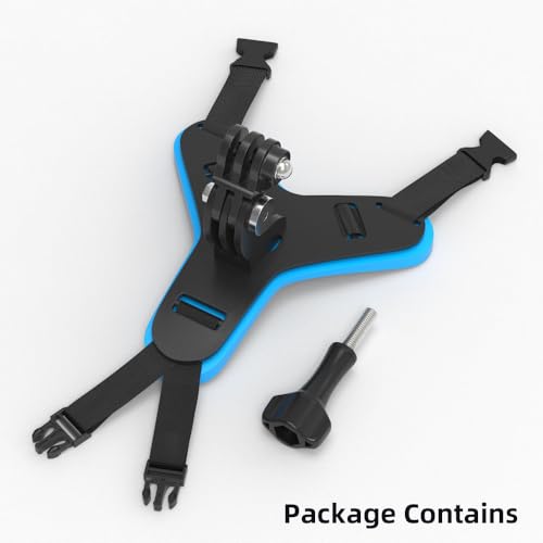 SOH Motorcycle Helmet Chin Strap Mount Dirt Bike Holder Mounting Motorcycle Helmet Camera Mount Compatible with GoPro 13, 12, 11, 10, 9, 8, DJI Action 5Pro,4,3, Insta 360/AKASO and more Action Cameras