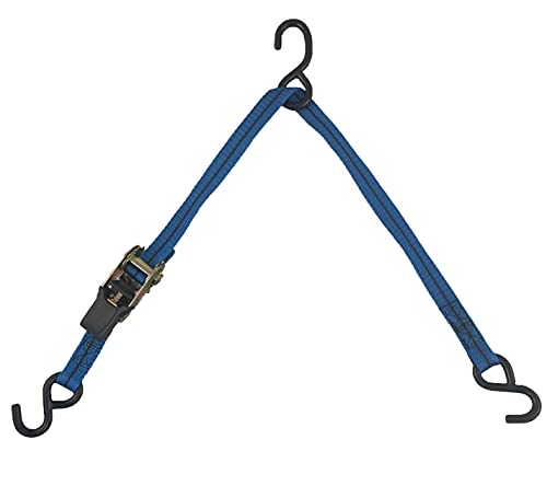 Cajun Tie Downs 3-Point Ratchet Tie Down Strap, Jet Ski, Sea Doo & Wave Runner Transom Straps, Vinyl S-Hooks, Made in USA, Black, 8 ft - color: Black, size: 10 Feet