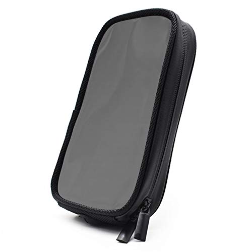 Motorcycle Magnetic Tank Bag,Transparent Waterproof Motorbike Phone Pouch Case with 7 Powerful Magnets,Mobile Phone Bag for All Motorcycles with Metal Fuel Tanks, Black