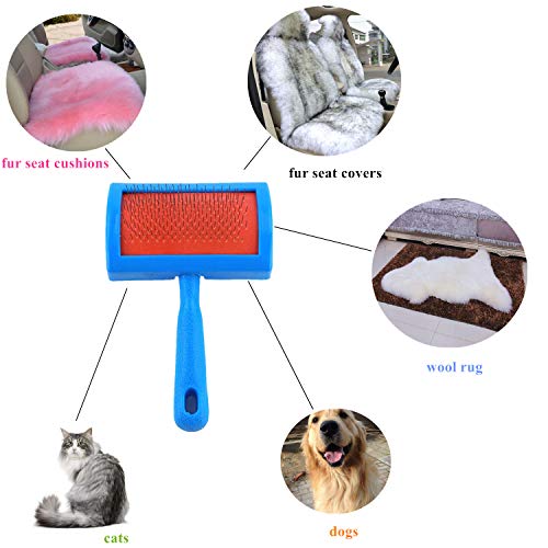 Sheepskin Fur Seat Cover Cleaning Brush, Wool Rug Brush for Pet Fur - color: Brush
