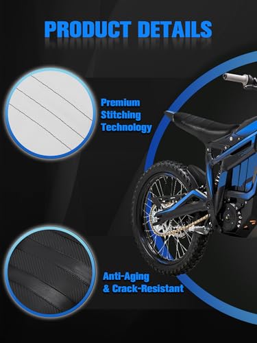 Electric Dirt Bike Seat Cover for Talaria Sting MX3/R MX4 MX5/PRO Black,High Elastic Leather - color: black