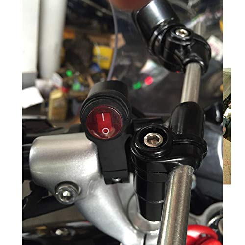 12V Waterproof 7/8 Inch Motorcycle Handlebar LED On Off Switch Motorcycle Headlight Handlebar Switch for Motorcycles Bicycle Motorbike ATVS Scooters Snowmobiles
