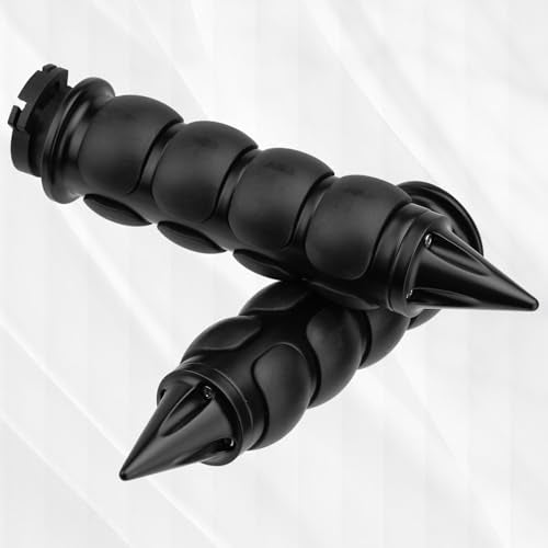 Motorcycle Hand Grips 1 Inch 25MM Handlebar Grip Throttle Non-Slip Universal Compatible with Harley Davidson Dyna Sportster 883 Road King Electra Glide Street Glide - color: Black-D