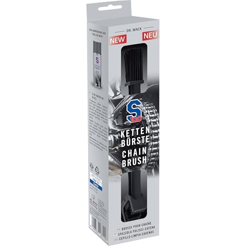 Dr. Wack S100 Chain Brush for Motorcycle, Effective Chain Cleaning, Cleaning Brush for Motorcycle Chains, Chain Cleaner with Various Brush Heads, Motorcycle Care