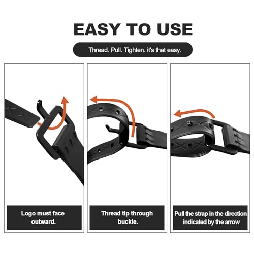 2 Pack Lashing Straps with Buckles,Adjustable Utility Tension Straps,Simple Tie-Downs Straps for Securing Bike Moto Luggage,Garden Hoses,Skis,Wires and Cables,Black,22" - color: Black, size: 22" Length / 2 Pack