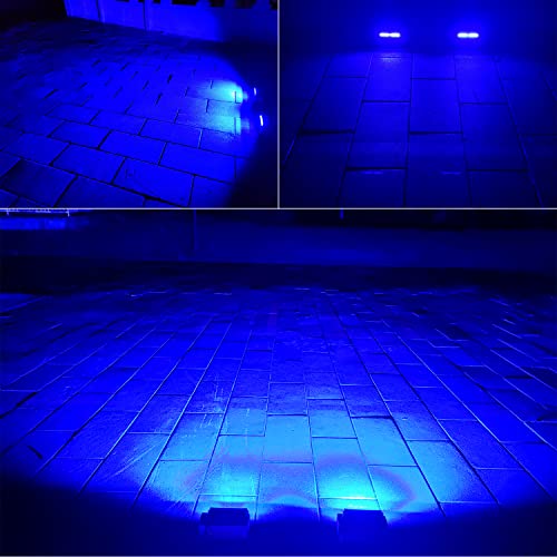 Ultra Slim Single Row Blue LED Offroad Driving Fog Lights Bar 2Pcs 7Inch Waterproof Auxiliary Work Lights Forklift Safety Lights Boat Lights Hunting Fishing Lights fit for Fish Hog UTV Golf Boat Cars - size: Blue