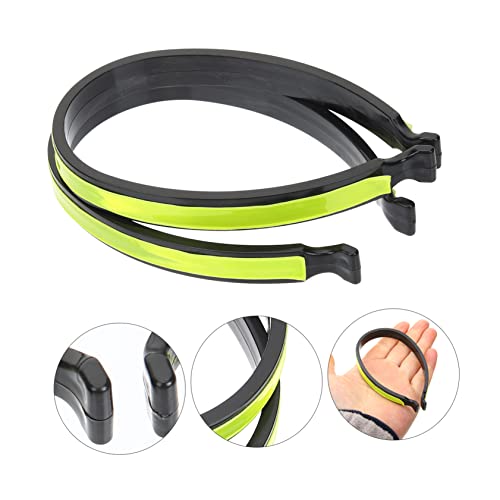 2pcs Reflective Cycling Trouser Clips Ankle Cuffs for Night Riding Enhanced Visibility for Safety Bike Accessory for Outdoor Sports