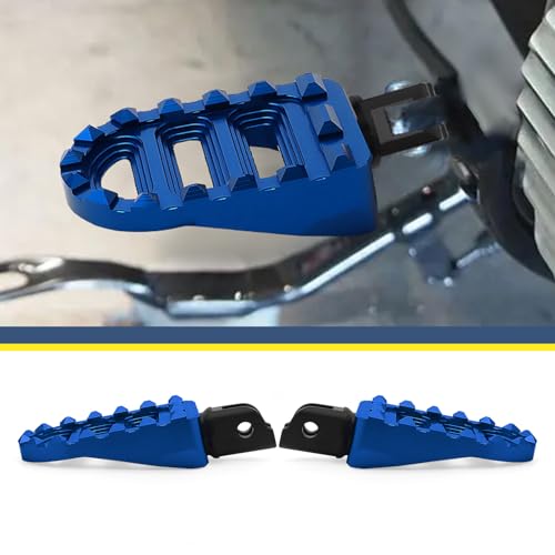 Motorcycle Foot Pegs MX Front Pegs Footrest Fit for Harley 2018-later Softail Low Rider S Breakout FXLRS Fat Bob 114 Street Bob FXBB Fat Boy Sport Glide FLSB (Blue) - color: Blue
