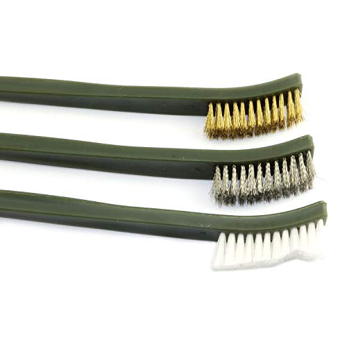6-Pack Double-Ended Cleaning Brushes (2 Stainless Steel + 2 Brass + 2 Nylon)