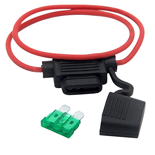 ZOOKOTO Inline Fuse Holder, ATC/ATO 16 AWG Gauge Copper Wire Car Auto Blade Fuse Waterproof with 30 AMP Fuse(2 Pack - size: 30A