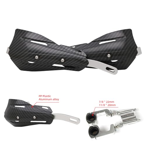 JFG RACING Dirt Bike Hand Guards Handguards - 7/8'' 22mm and 1 1/8'' 28mm with Universal Mounting Kits for Sur Ron Motorcycle MX Motocross Supermoto Racing ATV Quad KAYO -Imitation Carbon Fiber - color: imitation carbon fiber