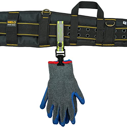 MELOTOUGH Firefighter Glove Strap | Work Glove Holder Clip with Glove Leash Swivel Snap Hook,Alligator Clip - color: Hi-vis Lime