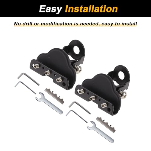 Light Bar Mounting Bracket Iron Spotlight Tube Clamp Holder Heavy Duty LED Strip Bracket Light Bar Mounts for Motorcycle ATV UTV Black 1 Set - color: Black