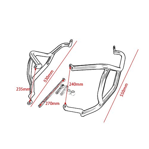 Motorcycle Black Steel Highway Crash Bars Crashbar Stunt Slider Cage Engine Guard Frame Falling Protectors Bumper for Su.zuki GSX-S GSXS GSX S 750 GSX-S750 2017 2018 2019 2020 2021 2022 2023