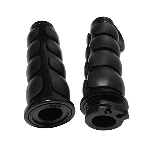 Motorcycle Hand Grips 7/8" (22mm) Non-Slip Hand Grip with Throttle Assist for Harley Yamaha Kawasiki Suzuki Cruisers Motorbikes Choppers - color: Black-B