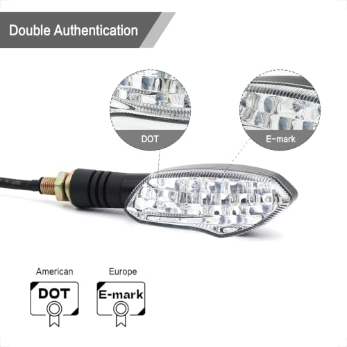 DOT E-MARK Approved Turn Signal Vehicle Inspection A Pair Motorbike Universal High brightness DC12V for Yamaha MT-07 MT-09 for Honda Grom 125