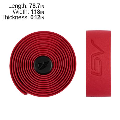 BV EVA Road Bike Handlebar Tapes, Bicycle Bar Tape, Cycling Handle Wraps β 2 Rolls - color: Red