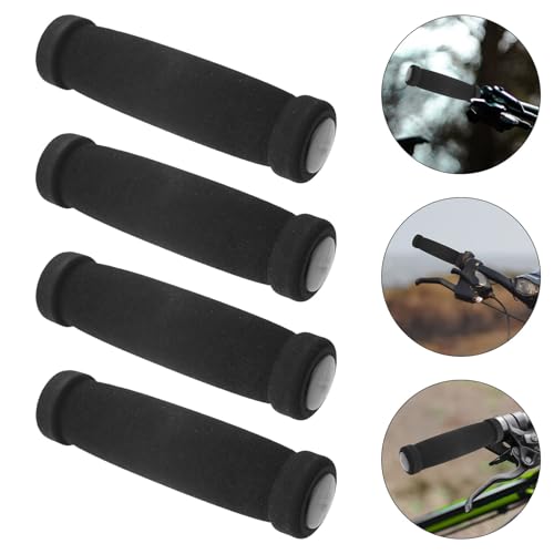 Healeved Mountain Bike Handlebar Grips Nbr Rubber Foam Cycling Grips Cover 4pcs Set Ergonomic Bike Handlebar Sleeves for Fitness Equipment and Motorcycle Use