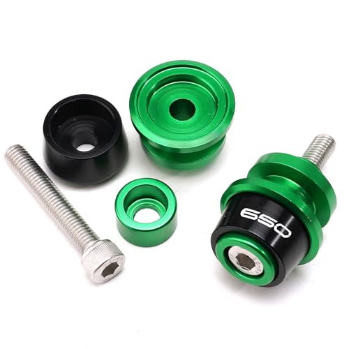 Compatible with 2025 Ninja 650 KRT Ninja650 Z650 RS Z 650 Versys 650 2015-2021 2022 2023 2024 2025 CNC Motorcycle Swingarm Spool Slider Stand Screws (Green) - color: Green