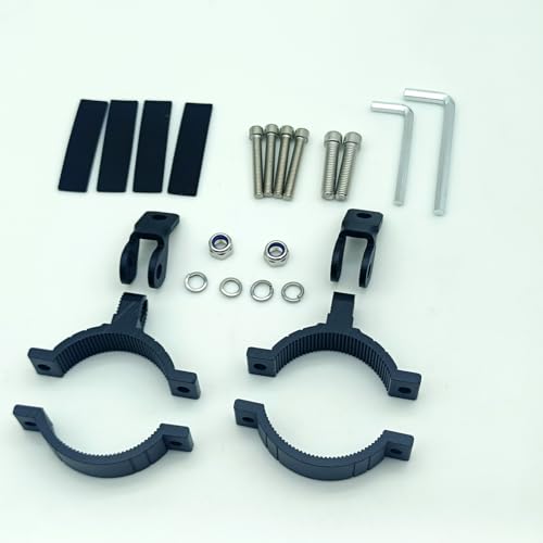 Motorcycle Spotlight Bracket, 2PCS Headlight Holder, Heavy-Duty Tube Clamp Mounting Bracket for 40mm-64mm ATV UTV Roll Bar (1.58-2.5 inch) - size: 1.58-2.5 inch