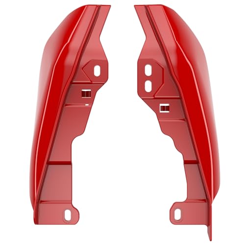Advanblack 2025 Road Glide Mid Frame Air Deflectors Heat Shields Deflector for Harley Touring '09-'25 Harley RG, Street Glide, Road King (Rally Red) - color: Rally Red