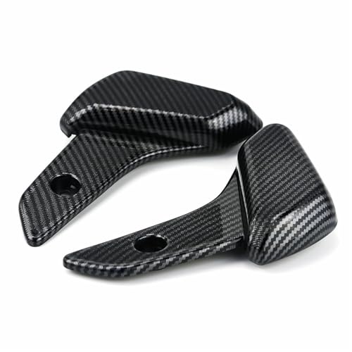 Foot Pegs Plastic Rear Passenger Footsteps Pedal Rests Cover Pad For VESPA SPRINT PRIMAVERA 150 Accessories Pair Black - color: Carbon