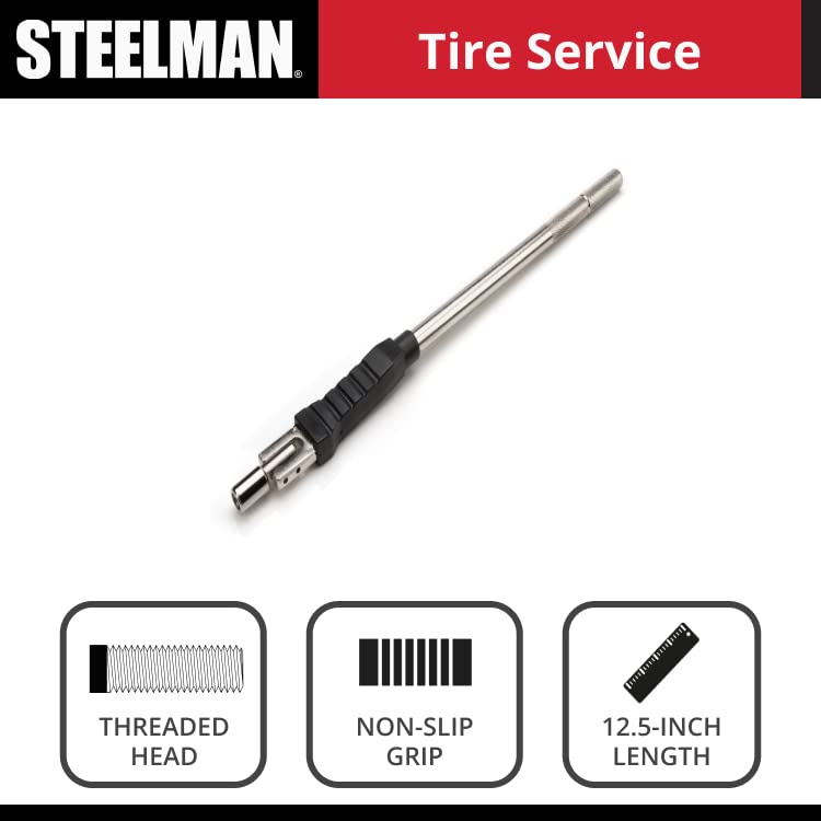 Steelman Rubber Booted Valve Stem Puller/Installer Auto Tool, Off-Set Pivoting Head, Threaded Head, Non-Slip Grip - style: Rubber Booted