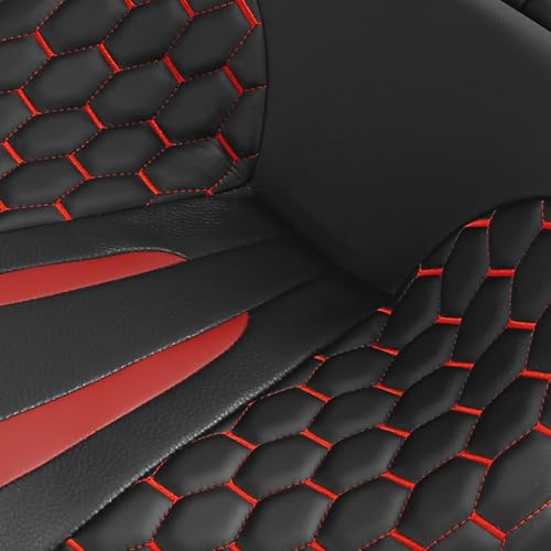 C.C. RIDER Driver& Passenger Seat Mammock Seat Extended Reach Seat Fit For Harley Touring 2009-2023 Road Glide Street Glide Road King Electra Glide CVO Models 2009-2022 - color: 37# Red