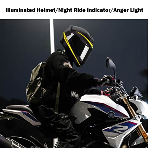 2PCS Motorcycle Helmet Light Kit,3 Mode Ride Signal LED Light Night Riding Signal Helmet Light for Motorcycle Bike Helmet,Yellow - color: 2pcs Yellow