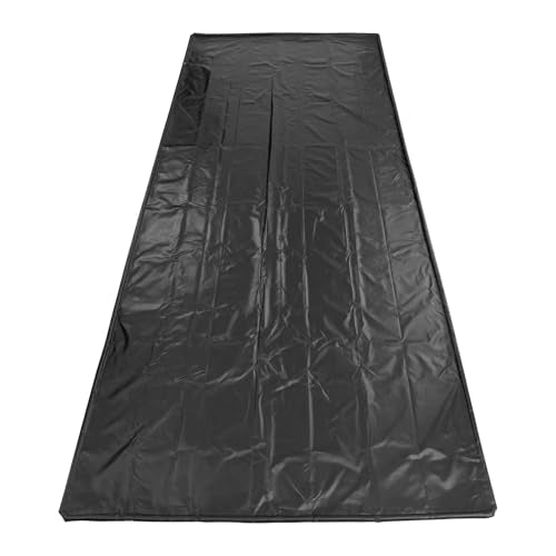 VEVOR Containment Mat, 8 ft 6 in x 20 ft, Non-Slip PVC Garage Floor Mat with a Cleaning Squeegee, Heavy Duty Durable Waterproof Protection from Snow, Rain and Mud for Cars SUVs Trucks Parking, Black - size: 8 ft 6 in x 20 ft