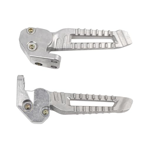 Mokuo Motorcycle Floding Footpegs Compatible with Zuma 2022 2023,Chinese Scooter Tank 125 150cc 9th Generation - color: Silver