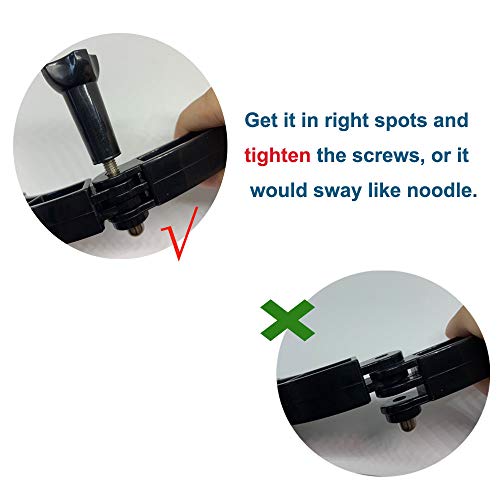 3-in-1 Curved Arced Extension Arms in Different Lengths(7.5/13.5/19.5cm) Compatible for Gopro Series, SJCAMs, Geekpro and Other Action Cams ect.