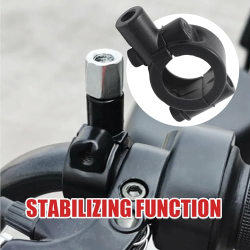 7/8" 22mm Motorcycle Mirror Mount 10mm Thread Mirrors Mounts Adapter, Handle Bar Clamps for Motorcycles ATV Scooter Bicycle Bike Handlebar Mirror Clamp Bracket Black (Pack of 2) - size: 7/8" Handlebar 10mm Thread