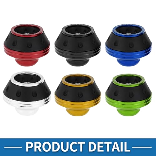 Motorcycle Front Fork Frame Slider Falling Protection Wheel Crash Protector Scooter Moped Aluminum Alloy Gold Tone 2 Pcs - color: Gold Tone