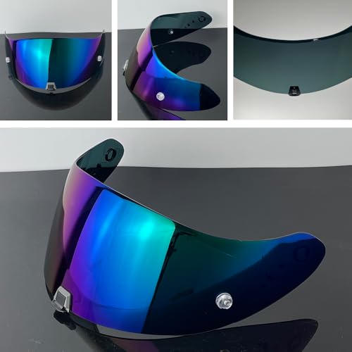 R1 Air Helmet Visor Replacement,Tinted Motorcycle Helmet Face shield Windshield lens for R1,R1 Air,R1 EVO,T520,ST1400,391 (Rainbow) - color: Rainbow