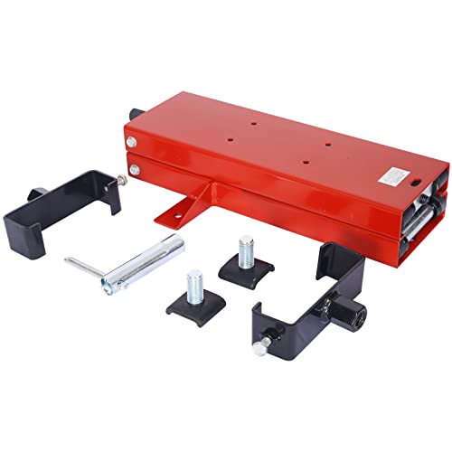 1100lbs Motorcycle Off-Road Bike Scissor Center Jack Lift Repair Stand with Wide Base and Adjustable Screw Adapters