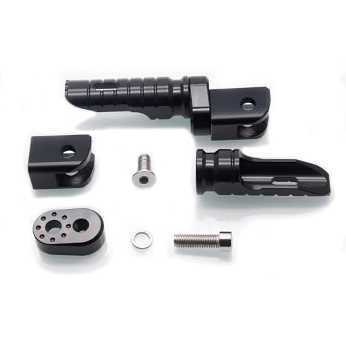 MZS Motorcycle Foot Pegs Front 360° Roating Rider Footpegs Rest Pedal Black CNC Compatible with RS660, RSV4 /Factory/R/RF/RR, Tuono 660, Tuono 1100, Tuono V4 - size: RS660, RSV4 /Factory/R/RF/RR, Tuono 660/1100/V4