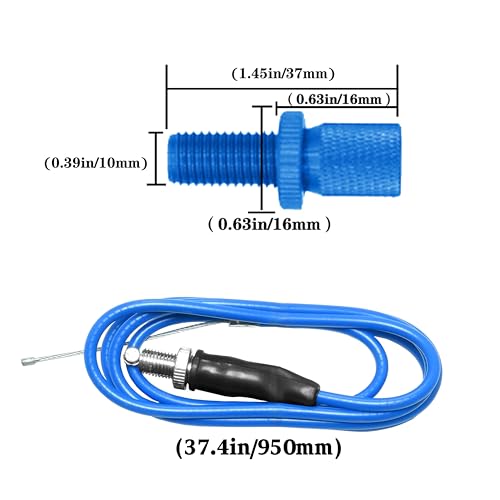 Motorcycle Throttle Grip 7/8" 22mm CNC Aluminum Quick Twister with Throttle Cable for KLX CR CRF EXC XR CRF50 CRF230 50 110 125 230 250 Dirt Pit Bike Motocross Motorbike Quad ATV - color: Style-B-Blue