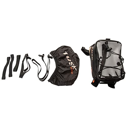 Tusk Olympus Large Tank Bag Black/Tan Durable Off-Road Motorcycle Storage Bag with Multiple Compartments and Secure Mounting - size: Tan Large