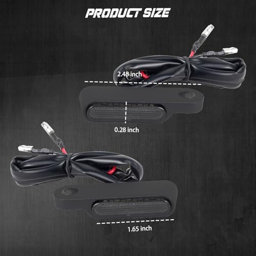 NTHREEAUTO Universal Motorcycle Turn Signals Front Handlebar Sequential LED Blinkers Amber Lights Compatible with Harley Honda Yamaha Kawasaki Suzuki