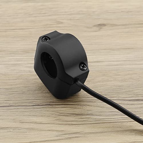 Motorcycle Handlebar Switch 22mm 7/8 Inch Handlebar Headlight Control Push Button Switch Waterproof 12V On/Off Switch with White LED Indicator