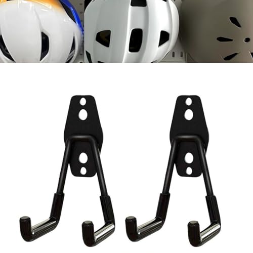 2PCS Motorcycle Helmet Holder Wall Mount, Helmet Display Wall Mount, Motorcycle Helmet Holder Hook, Helmet Hanger Wall Mount, for Home & Office, Perfect for Display & Storage Rack, No Helmet