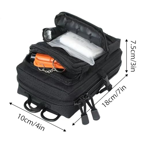 Tactical Molle Utility Pouch, Compact EDC Tool Pouch Bag Tactical Phone Pouches Medical EDC IFAK Pack Mini Waist Pouches - color: Green