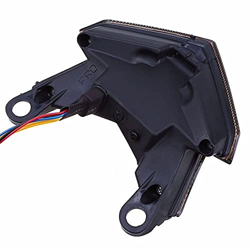 Motorcycle Tail Light Integrated Running Brake Stop Light Turn Signals Lamp Black with License Plate Bracket for Har-ley Hon-da Ya-maha Su-zuki Ka-wasaki - color: Black 3