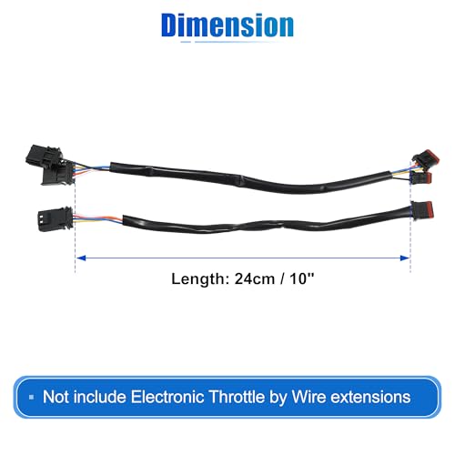 X AUTOHAUX 10 Inch Handlebar CAN Bus Circuit Wire Extension Harness for Harley Davidson Softail Dynas Electra Glide Road Glide Sportster Handlebar Wire Extension Switch Wiring Harness - size: 10in