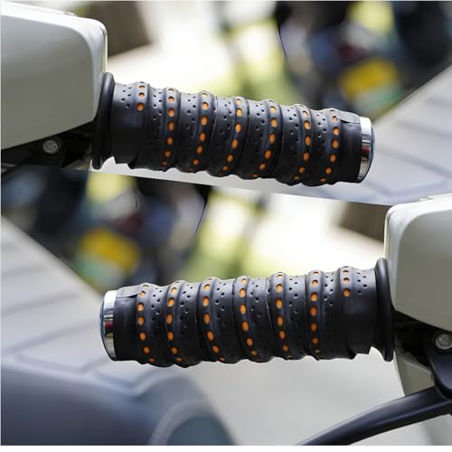 Wrap-Around Motorcycle Grips - Anti-Slip Motorcycle Handlebar Grips with Air Vent Holes, Universal Shock-Absorbing Dirt Bike Accessories, Handlebar Cover Wraps for Motorcycles and Bikes