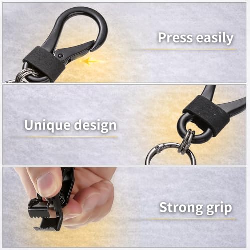 Heavy Duty Glove & Hat Clip with Carabiner, All-Metal Spring Clamp Work Glove Holder for Tool Belt, Harness, Backpack - style: Industry